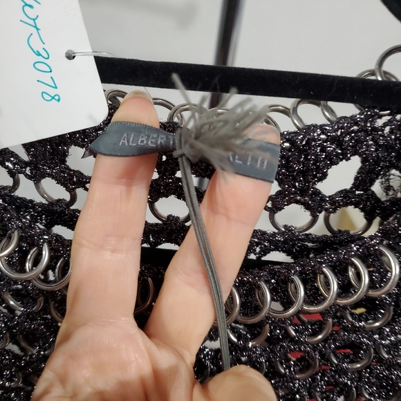 NWT sz 40 (4) Alberta Feretti metallic ring top - Picture 3 of 7